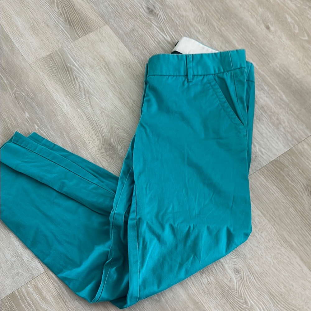 J. Crew Blue Chinos Relaxed Fit Cotton Blend
